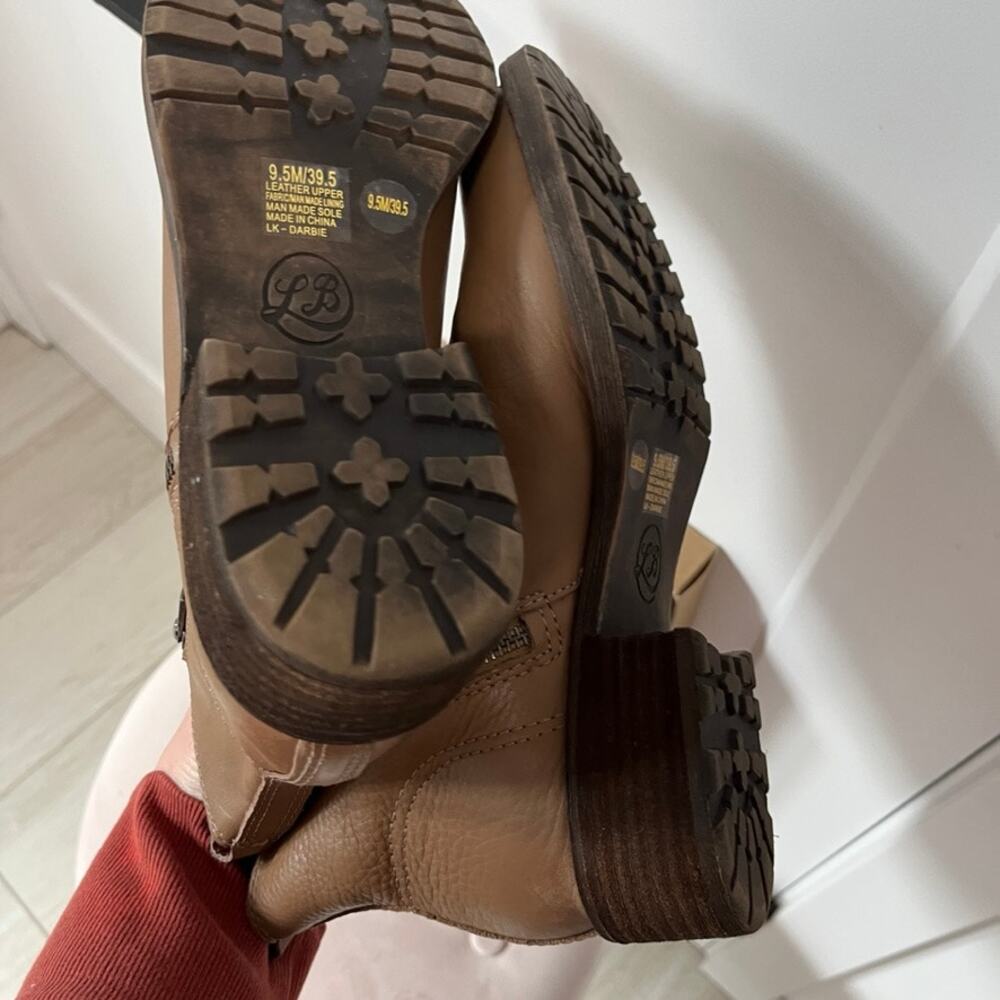 Lucky Brand Darbie Brown Leather Ankle Booties Size 9.5 - Picture 6 of 6